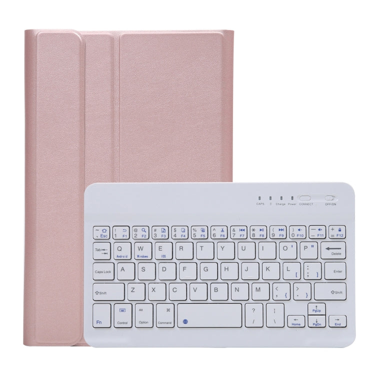 Custodia in pelle per tastiera Bluetooth divisibile A220 per Samsung Galaxy Tab A7 Lite 8.7 T220 / T225, con funzione di supporto e fascia elastica