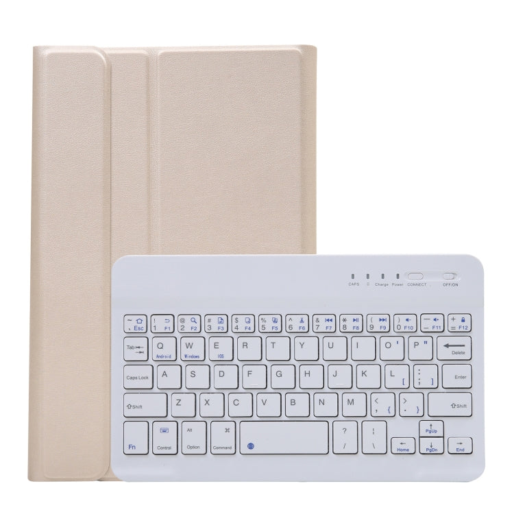 Custodia in pelle per tastiera Bluetooth divisibile A220 per Samsung Galaxy Tab A7 Lite 8.7 T220 / T225, con funzione di supporto e fascia elastica