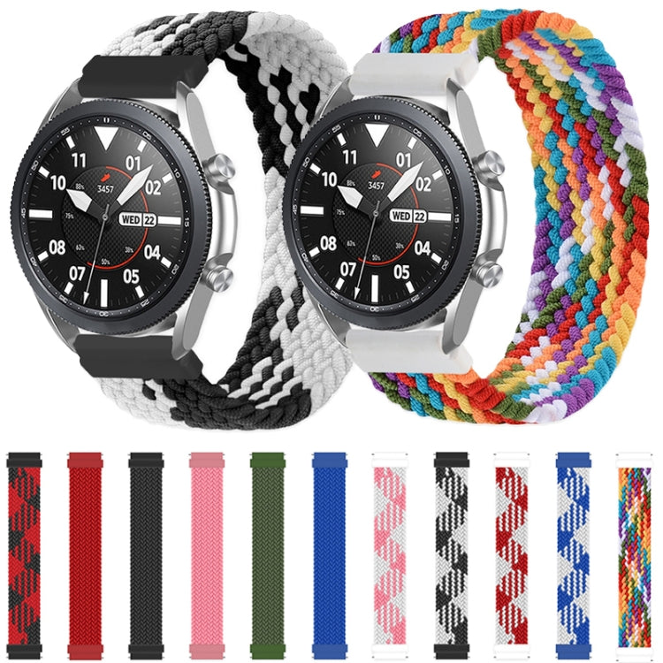 Per Samsung Galaxy Watch 42mm Cinturino di ricambio elastico intrecciato in nylon regolabile, 125mm, 135mm