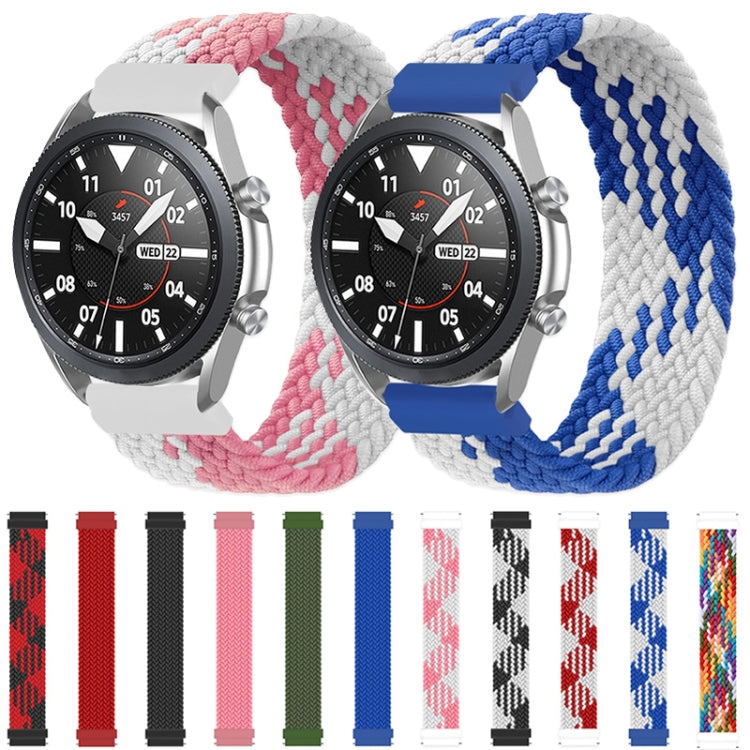 Per Samsung Galaxy Watch 42mm Cinturino di ricambio elastico intrecciato in nylon regolabile, 145mm, 155mm
