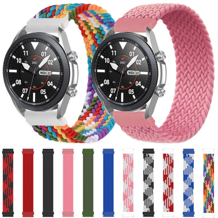 Per Samsung Galaxy Watch 42mm Cinturino di ricambio elastico intrecciato in nylon regolabile, 165mm