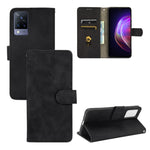 Tinta unita Skin Feel Fibbia magnetica Flip orizzontale Custodia in pelle PU con struttura in vitello con supporto e slot per schede e portafoglio, For TCL 20 SE, For vivo V21, For vivo Y72 5G / iQOO Z3 5G, For Motorola Moto G60 / G40 Fusion