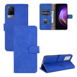 Tinta unita Skin Feel Fibbia magnetica Flip orizzontale Custodia in pelle PU con struttura in vitello con supporto e slot per schede e portafoglio, For TCL 20 SE, For vivo V21, For vivo Y72 5G / iQOO Z3 5G, For Motorola Moto G60 / G40 Fusion