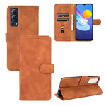 Tinta unita Skin Feel Fibbia magnetica Flip orizzontale Custodia in pelle PU con struttura in vitello con supporto e slot per schede e portafoglio, For TCL 20 SE, For vivo V21, For vivo Y72 5G / iQOO Z3 5G, For Motorola Moto G60 / G40 Fusion