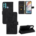 Tinta unita Skin Feel Fibbia magnetica Flip orizzontale Custodia in pelle PU con struttura in vitello con supporto e slot per schede e portafoglio, For TCL 20 SE, For vivo V21, For vivo Y72 5G / iQOO Z3 5G, For Motorola Moto G60 / G40 Fusion