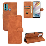 Tinta unita Skin Feel Fibbia magnetica Flip orizzontale Custodia in pelle PU con struttura in vitello con supporto e slot per schede e portafoglio, For TCL 20 SE, For vivo V21, For vivo Y72 5G / iQOO Z3 5G, For Motorola Moto G60 / G40 Fusion