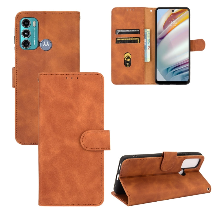 Tinta unita Skin Feel Fibbia magnetica Flip orizzontale Custodia in pelle PU con struttura in vitello con supporto e slot per schede e portafoglio, For TCL 20 SE, For vivo V21, For vivo Y72 5G / iQOO Z3 5G, For Motorola Moto G60 / G40 Fusion