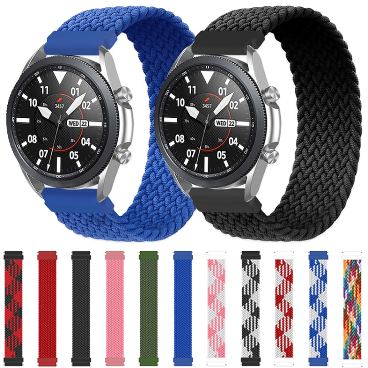 Per Samsung Galaxy Watch 46mm Cinturino di ricambio elastico intrecciato in nylon regolabile, 145mm, 155mm