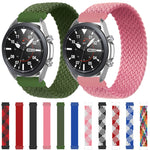 Per Samsung Galaxy Watch 46mm Cinturino di ricambio elastico intrecciato in nylon regolabile, 165mm