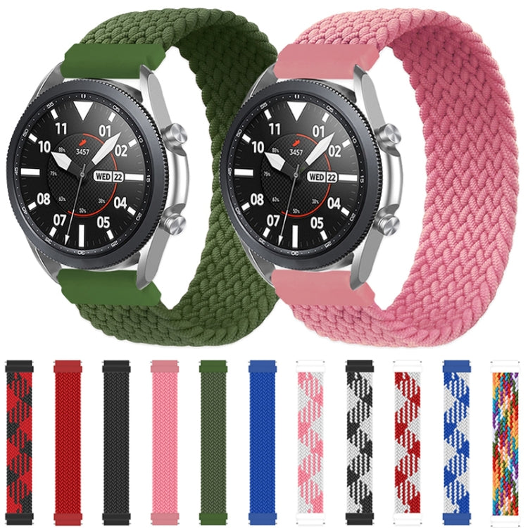 Per Samsung Galaxy Watch 46mm Cinturino di ricambio elastico intrecciato in nylon regolabile, 165mm