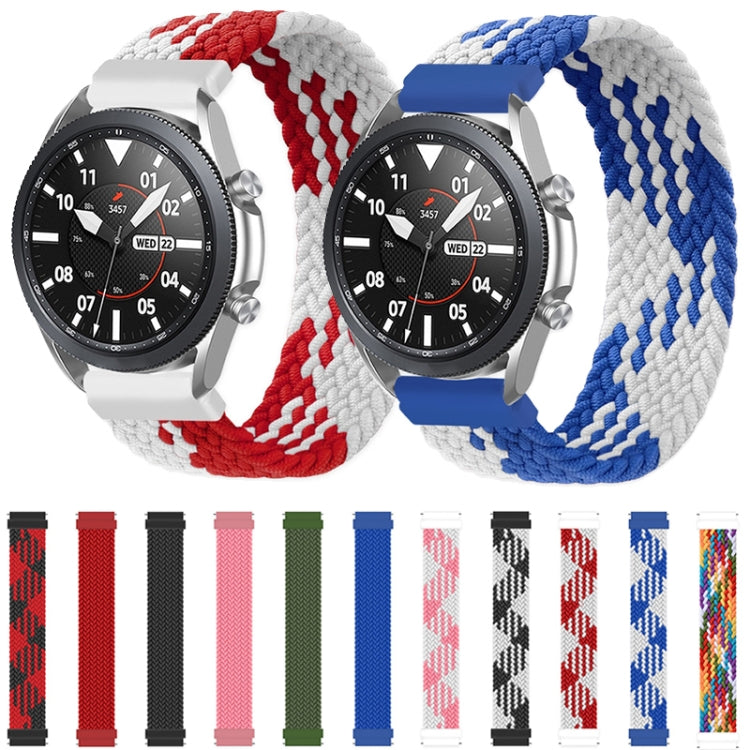 Per Samsung Galaxy Watch 3 41mm Cinturino di ricambio elastico intrecciato in nylon regolabile, 165mm