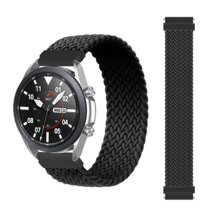 Per Samsung Galaxy Watch 3 45mm Cinturino di ricambio elastico intrecciato in nylon regolabile, 145mm, 155mm