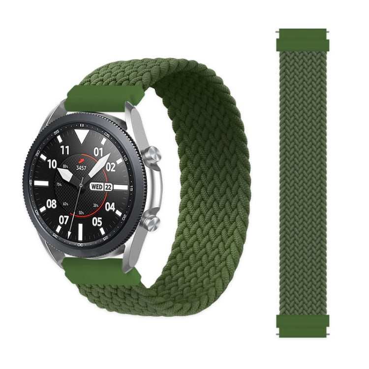 Per Samsung Galaxy Watch 3 45mm Cinturino di ricambio elastico intrecciato in nylon regolabile, 145mm, 155mm