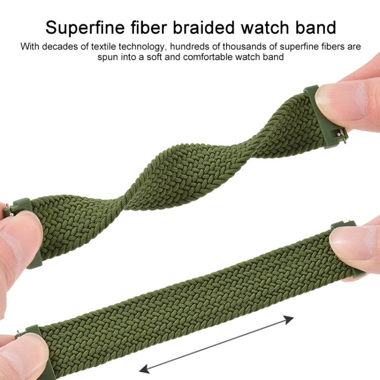 Per Samsung Galaxy Watch 3 45mm Cinturino di ricambio elastico intrecciato in nylon regolabile, 165mm
