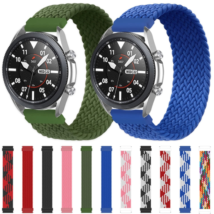 Per Samsung Galaxy Watch 3 45mm Cinturino di ricambio elastico intrecciato in nylon regolabile, 165mm