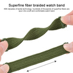 Per Samsung Galaxy Watch Active / Active2 40mm / Active2 44mm Cinturino di ricambio elastico intrecciato in nylon regolabile, 125mm, 135mm