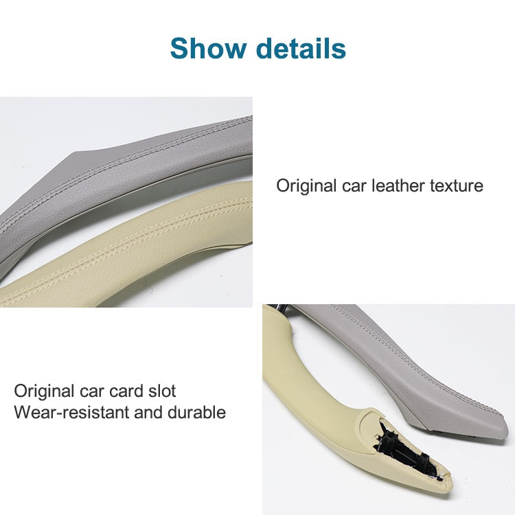 Assemblaggio maniglia porta interna lato destro in pelle per auto 51417225854 per BMW Serie 5 F10 / F18 2011-2017, Right Side (Black), Right Side (Beige), Right Side (Creamy-white), Right Side (Grey), Right Side (Wine Red), Right Side (Mocha)