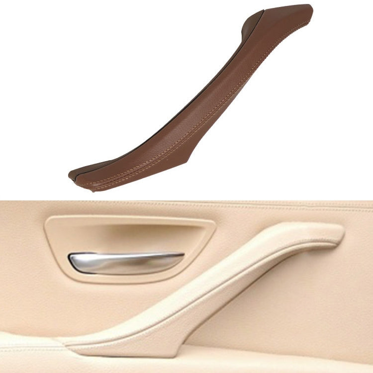 Assemblaggio maniglia porta interna lato sinistro in pelle per auto 51417225854 per BMW Serie 5 F10 / F18 2011-2017, Left Side (Black), Left Side (Beige), Left Side (Creamy-white), Left Side (Grey), Left Side (Wine Red), Left Side (Mocha)