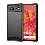 Custodia in TPU in fibra di carbonio con trama spazzolata, For Google Pixel 6, For Google Pixel 6 Pro