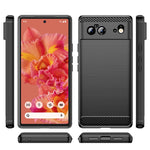 Custodia in TPU in fibra di carbonio con trama spazzolata, For Google Pixel 6, For Google Pixel 6 Pro