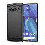 Custodia in TPU in fibra di carbonio con trama spazzolata, For Google Pixel 6, For Google Pixel 6 Pro