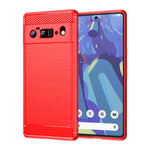 Custodia in TPU in fibra di carbonio con trama spazzolata, For Google Pixel 6, For Google Pixel 6 Pro