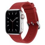 Cinturino di ricambio per cinturino in silicone con giunto di bambù, For Apple Watch Series 7  41mm / & 6 & SE & 5 & 4 40mm, For Apple Watch Series  7  45mm / & 6 & SE & 5 & 4 44mm
