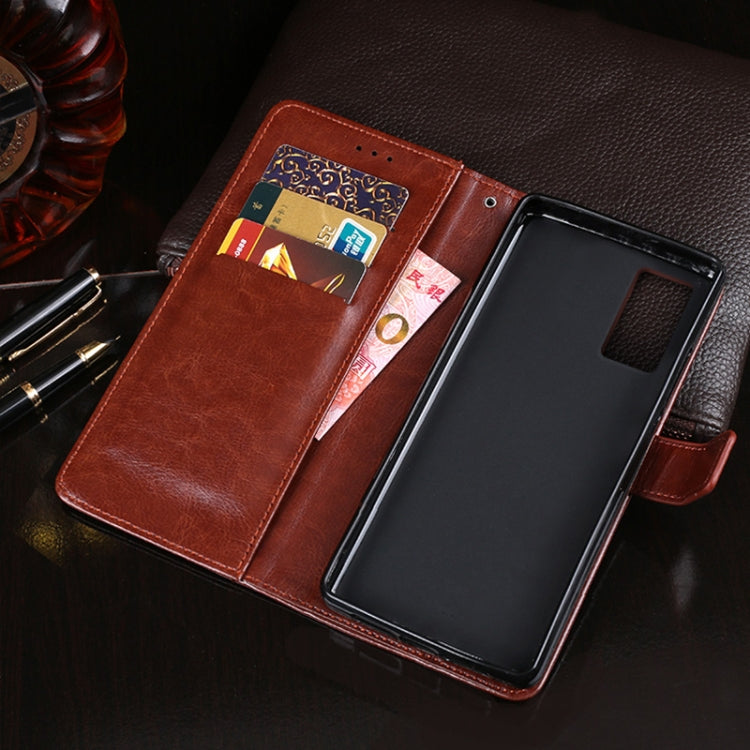 idewei Custodia in pelle a vibrazione orizzontale Crazy Horse Texture con supporto e slot per carte e portafoglio, For OPPO K9 5G, For OPPO Realme Narzo 30A, For OPPO Reno5 A Japanese Version