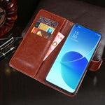 idewei Custodia in pelle a vibrazione orizzontale Crazy Horse Texture con supporto e slot per carte e portafoglio, For OPPO Reno 6 Pro, For OPPO Reno 6 Pro 5G, For vivo X60 /  X60 (Curved Screen Version), For OPPO Reno5 A (Japanese Version)