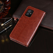 idewei Custodia in pelle a vibrazione orizzontale Crazy Horse Texture con supporto e slot per carte e portafoglio, For Asus Zenfone 8 ZS590KS, For Cubot C20, For Nokia G20