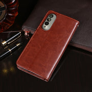 idewei Custodia in pelle a vibrazione orizzontale Crazy Horse Texture con supporto e slot per carte e portafoglio, For Honor X20 SE, For Nokia X10 / X20