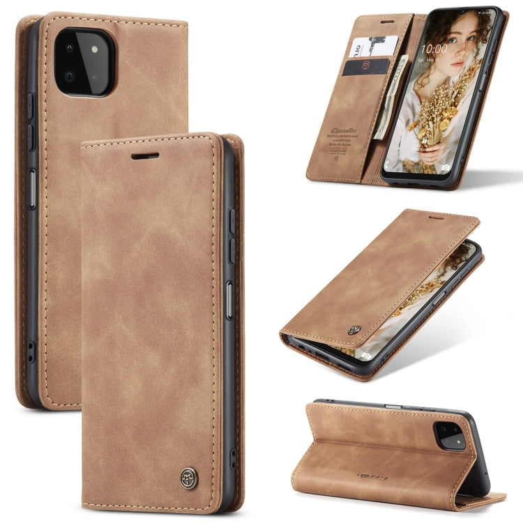 CaseMe 013 Custodia multifunzionale orizzontale in pelle a conchiglia con slot per schede, supporto e portafoglio, For Samsung Galaxy A22 5G