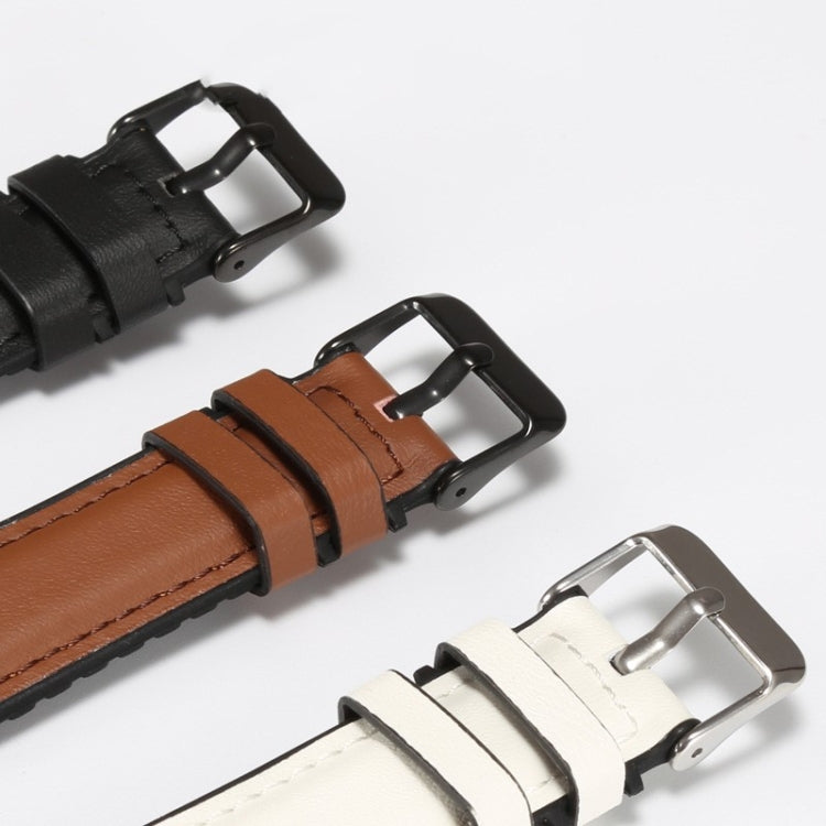 Cinturino in pelle + cinturino di ricambio in silicone, For Fitbit Versa 3