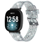 Cinturino di ricambio per cinturino in silicone con polvere glitterata, For Fitbit Versa 3