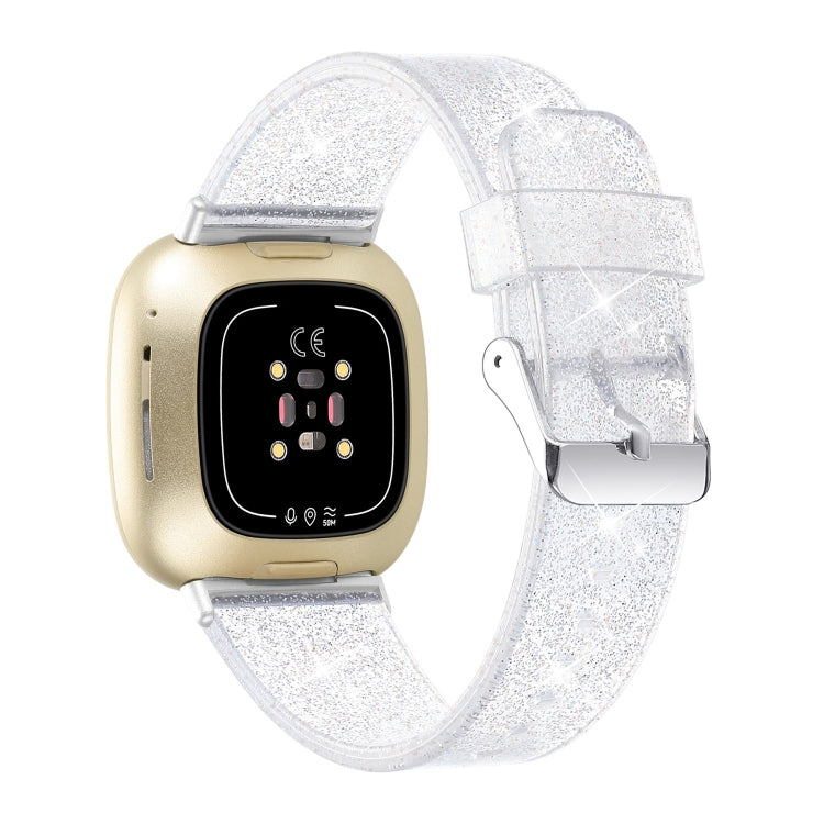 Cinturino di ricambio per cinturino in silicone con polvere glitterata, For Fitbit Versa 3