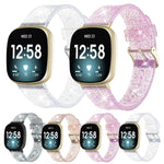 Cinturino di ricambio per cinturino in silicone con polvere glitterata, For Fitbit Versa 3