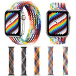 Cinturini di ricambio in nylon intrecciato con testa in metallo, dimensioni: M 155 mm per Apple Watch Series 6 e SE e 5 e 4 44 mm / 3 e 2 e 1 42 mm, M 155mm 44mm / 42mm