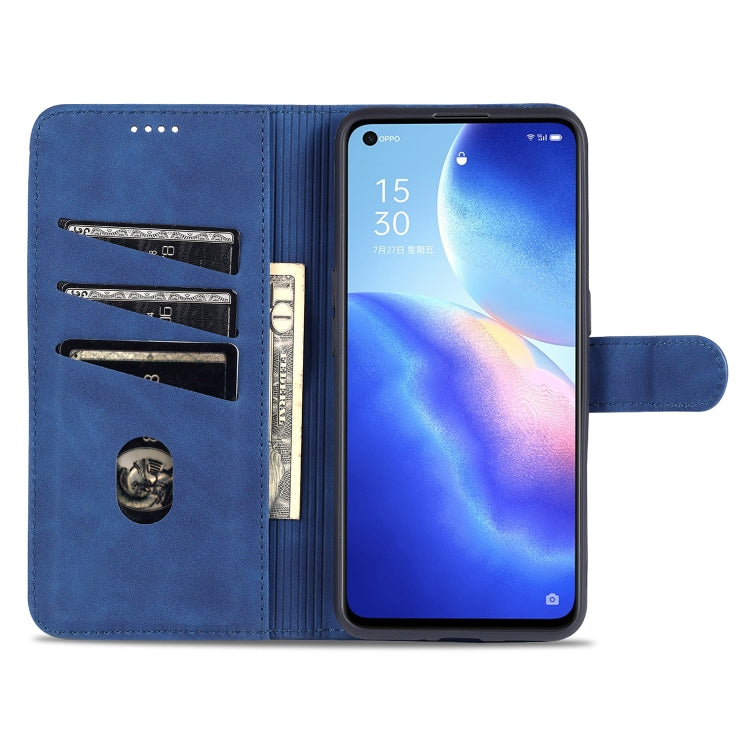AZNS Skin Feel Calf Texture Custodia orizzontale in pelle a conchiglia con slot per carte e supporto e portafoglio (, For OPPO Reno5 Pro