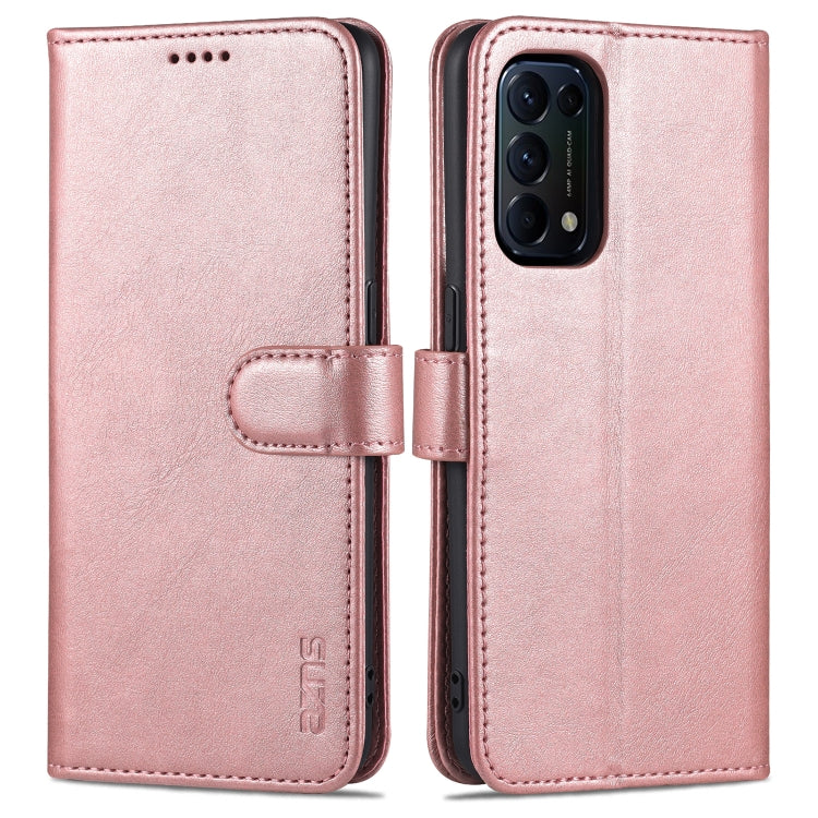 AZNS Skin Feel Calf Texture Custodia orizzontale in pelle a conchiglia con slot per carte e supporto e portafoglio (, For OPPO Reno5 Pro