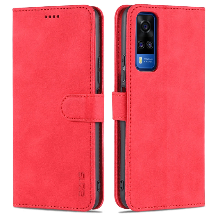 AZNS Skin Feel Calf Texture Custodia orizzontale in pelle a conchiglia con slot per carte e supporto e portafoglio (, For vivo Y20 / iQOO U1x, For vivo Y51 / Y31, For vivo Y52S / iQOO U3, For OPPO A74 4G / F19