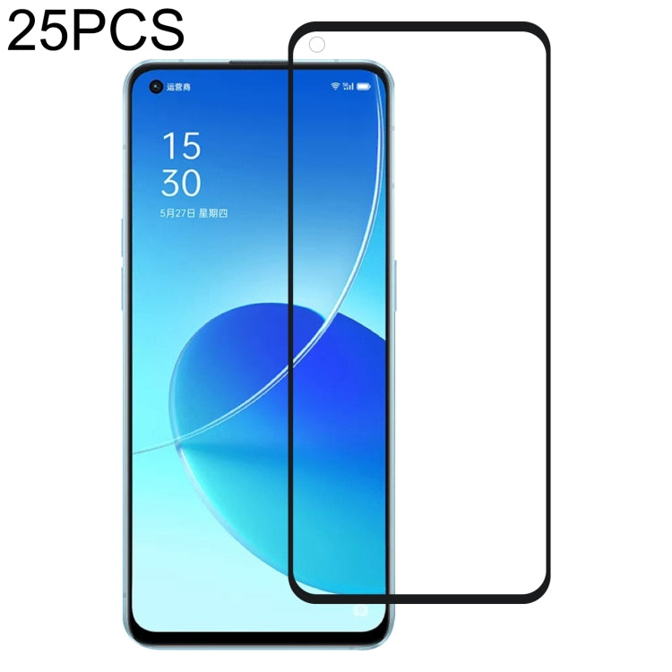 Pellicola in vetro temperato a schermo intero con colla intera da 25 pezzi, For OPPO Reno6 5G / Reno7 5G / Reno7 SE 5G / A96 (25 PCS), For OPPO Reno6 Pro 5G / Reno6 Pro+ 5G / Reno7 Pro 5G (25 PCS), For Xiaomi Black Shark 4 / 4 Pro (25 PCS)
