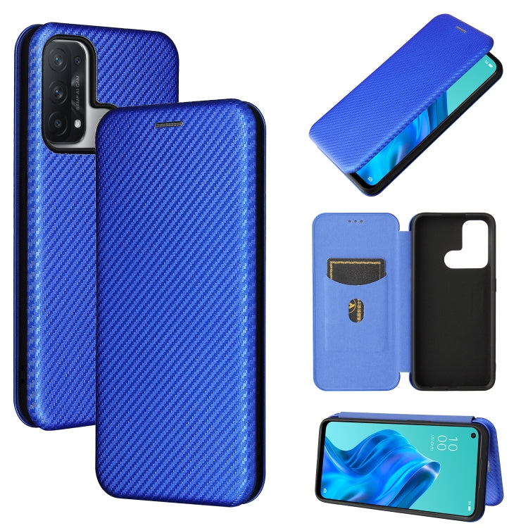 Struttura in fibra di carbonio Flip orizzontale magnetico Custodia in pelle TPU + PC + PU con slot per schede, For OPPO Realme C11 2021, For OPPO Realme C20, For OPPO Reno 5A(Japan version), For TCL 20 Pro 5G
