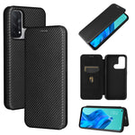Struttura in fibra di carbonio Flip orizzontale magnetico Custodia in pelle TPU + PC + PU con slot per schede, For OPPO Realme C11 2021, For OPPO Realme C20, For OPPO Reno 5A(Japan version), For TCL 20 Pro 5G