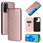 Struttura in fibra di carbonio Flip orizzontale magnetico Custodia in pelle TPU + PC + PU con slot per schede, For OPPO Realme C11 2021, For OPPO Realme C20, For OPPO Reno 5A(Japan version), For TCL 20 Pro 5G