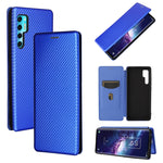 Struttura in fibra di carbonio Flip orizzontale magnetico Custodia in pelle TPU + PC + PU con slot per schede, For OPPO Realme C11 2021, For OPPO Realme C20, For OPPO Reno 5A(Japan version), For TCL 20 Pro 5G