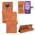 Tinta unita Skin Feel Fibbia magnetica Flip orizzontale Custodia in pelle PU con struttura in vitello con supporto e slot per schede e portafoglio, For Nokia 1.4, For Samsung Galaxy A22 4G