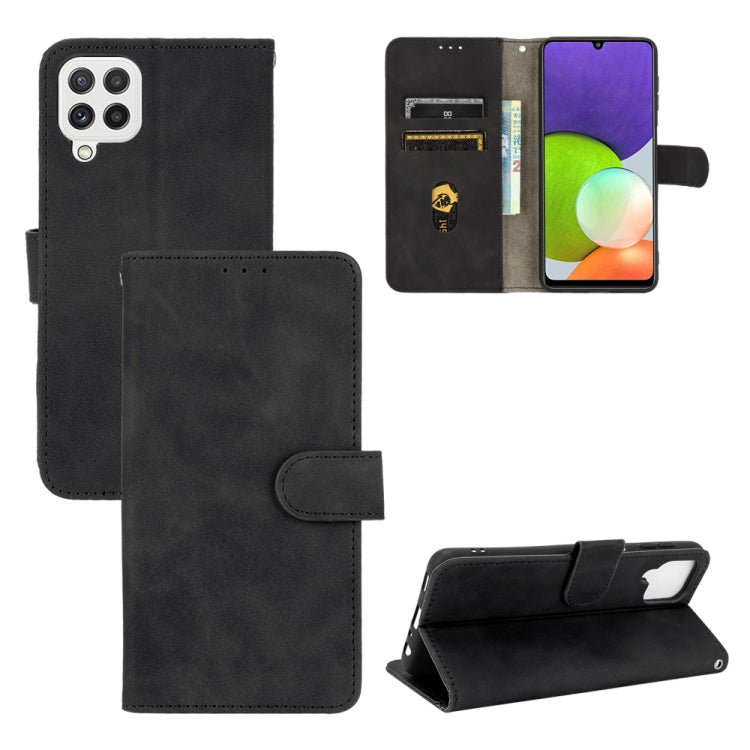 Tinta unita Skin Feel Fibbia magnetica Flip orizzontale Custodia in pelle PU con struttura in vitello con supporto e slot per schede e portafoglio, For Nokia 1.4, For Samsung Galaxy A22 4G