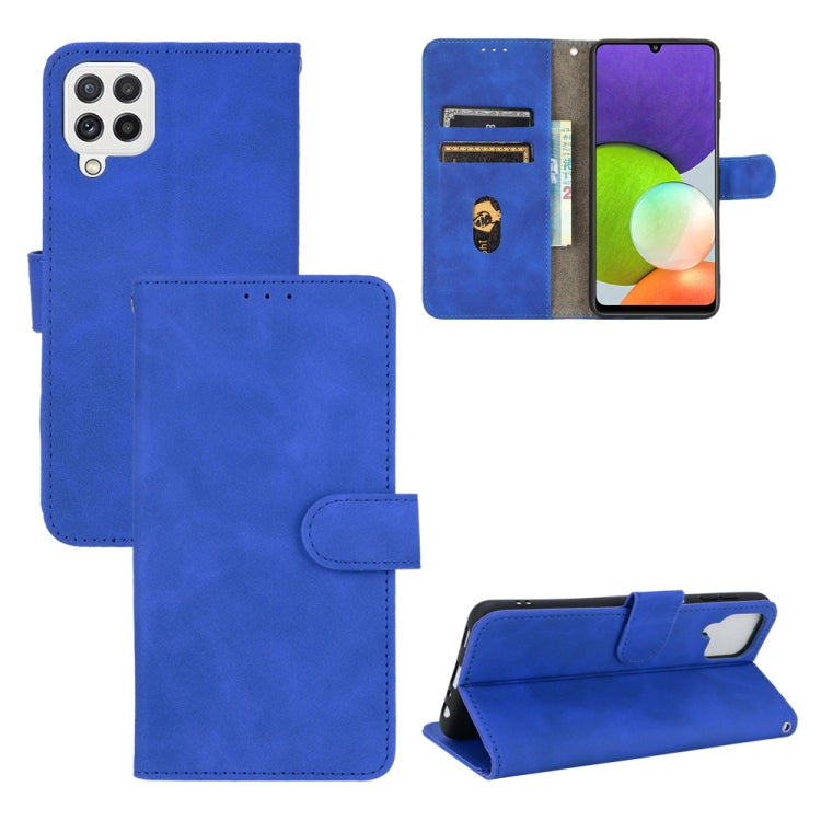 Tinta unita Skin Feel Fibbia magnetica Flip orizzontale Custodia in pelle PU con struttura in vitello con supporto e slot per schede e portafoglio, For Nokia 1.4, For Samsung Galaxy A22 4G