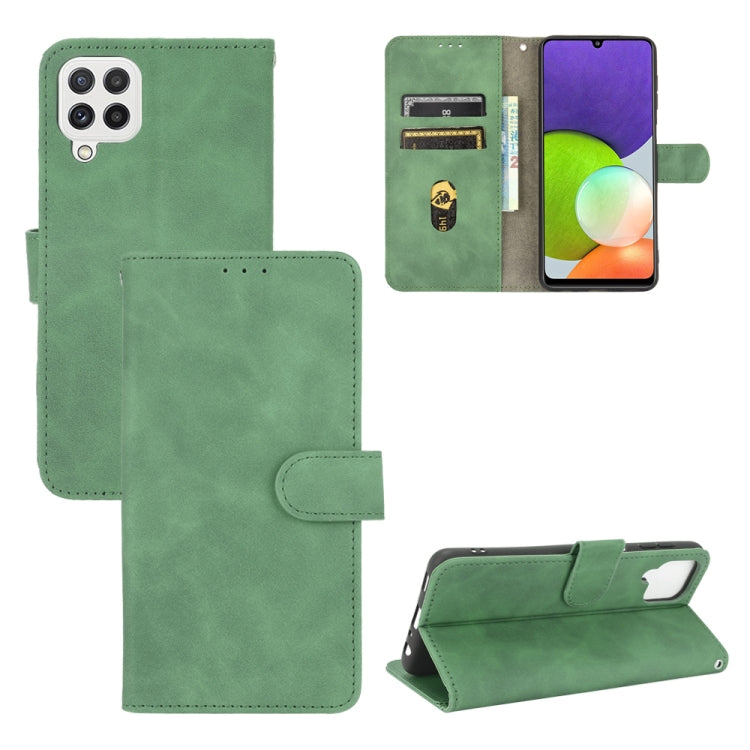 Tinta unita Skin Feel Fibbia magnetica Flip orizzontale Custodia in pelle PU con struttura in vitello con supporto e slot per schede e portafoglio, For Nokia 1.4, For Samsung Galaxy A22 4G