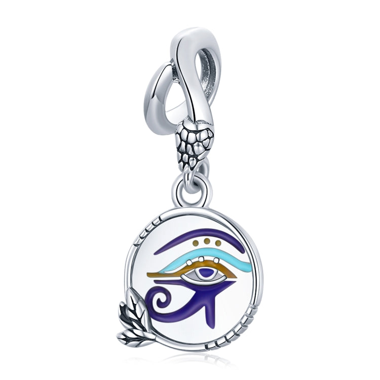 Accessori per collana braccialetto fai-da-te con ciondolo egiziano Twin Eyes in argento sterling S925, Egyptian Twin Eyes